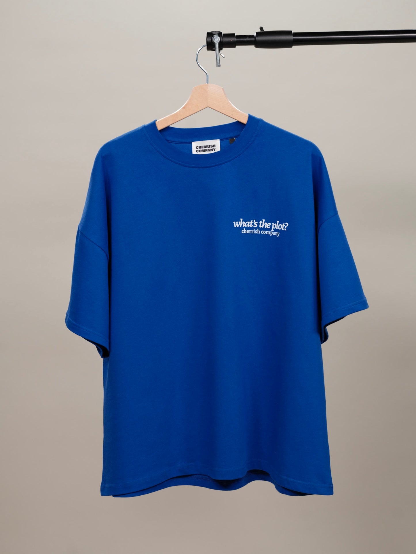 what's the plot? - Cobalt Boxy T-shirt - 240 GSM