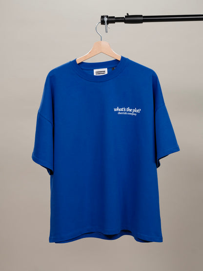 what's the plot? - Cobalt Boxy T-shirt - 240 GSM