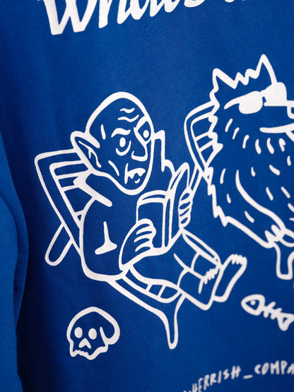 what's the plot? - Cobalt Boxy T-shirt - 240 GSM